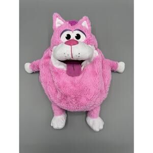 2013 Tummy Stuffers Pink Cat Jay Play Plush Stuffed Animal Holder Storage 15”